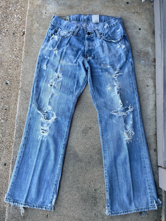 Abercrombie & Fitch Other - Abercrombie & Fitch Light Blue Distressed Denim Jeans
